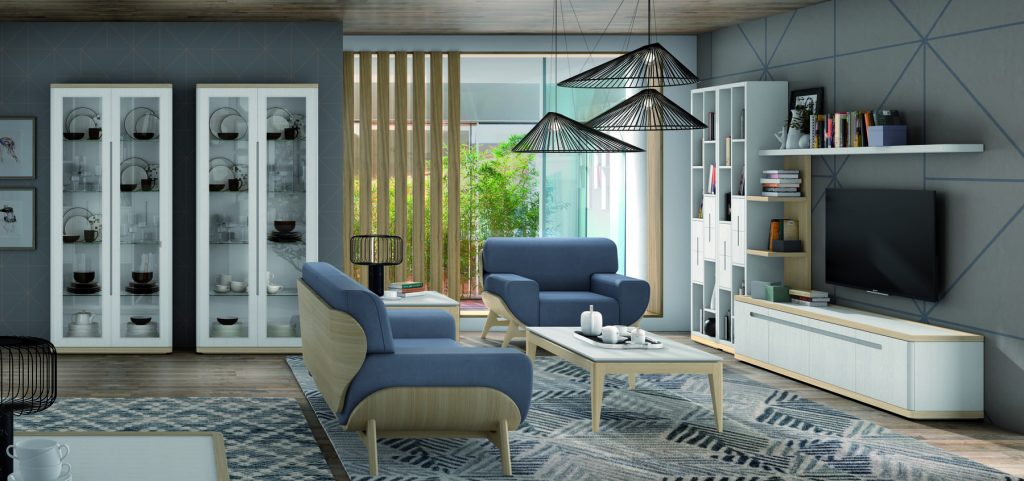 la decoracion del salón con una iluminacion del salon equilibrada