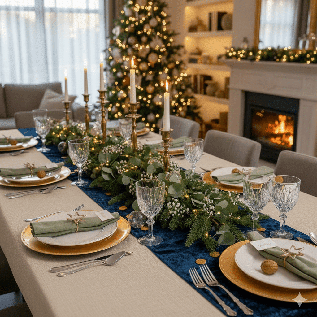 Decoración Mesa Navidad 1 decoracion mesa navideña