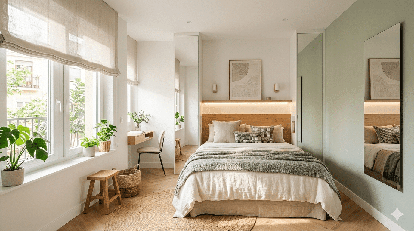 Decoración para dormitorios pequeños 2 Decoración para dormitorios pequeños 1