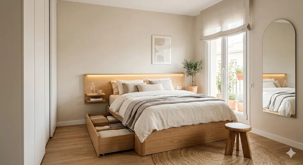 Decoración para dormitorios pequeños 3 decoracion de dormitorios pequeños de matrimonio con muebles a medida de Muebles del Turia