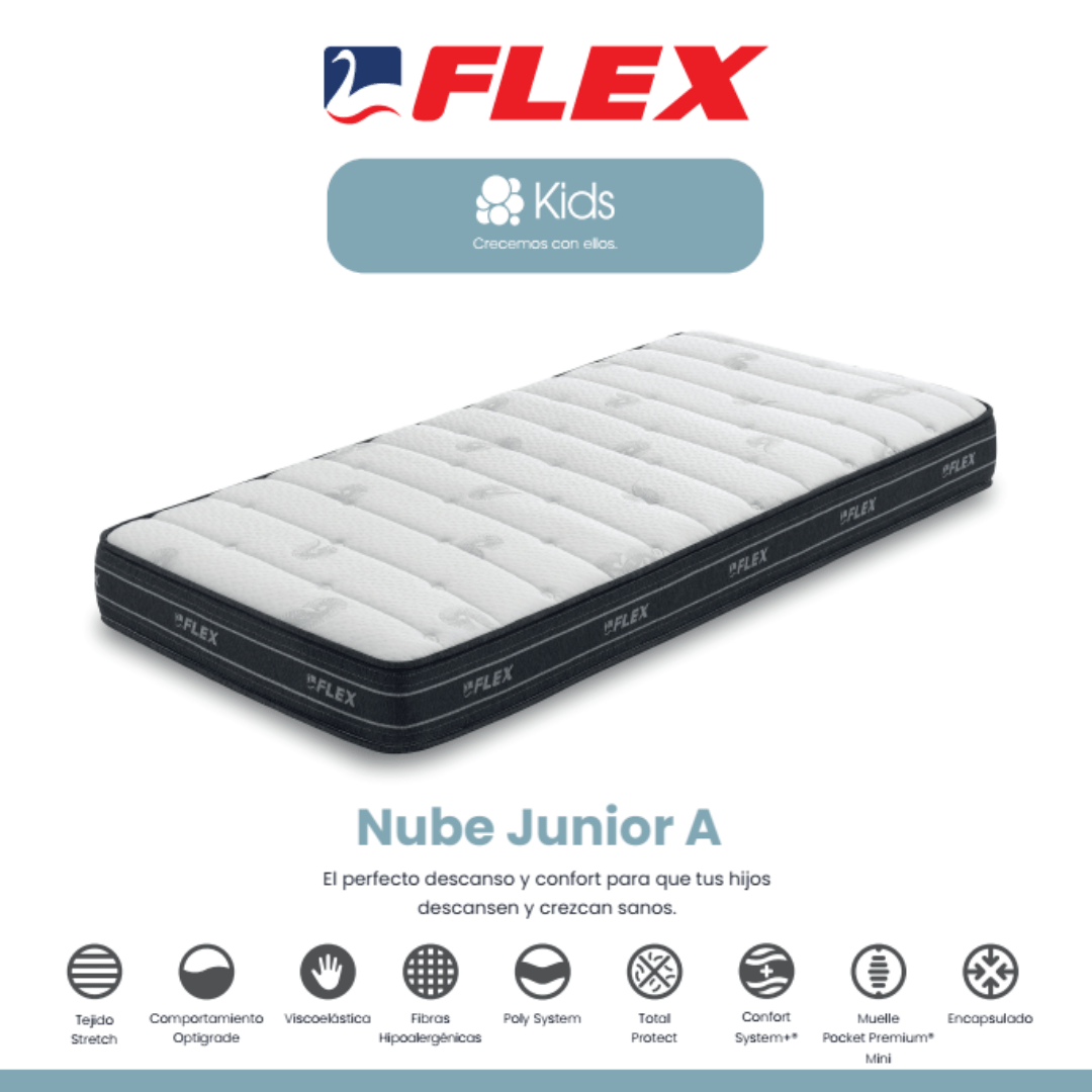 Colchón Flex Nube Junior Viscoelástica A 1 Colchon nube junior A